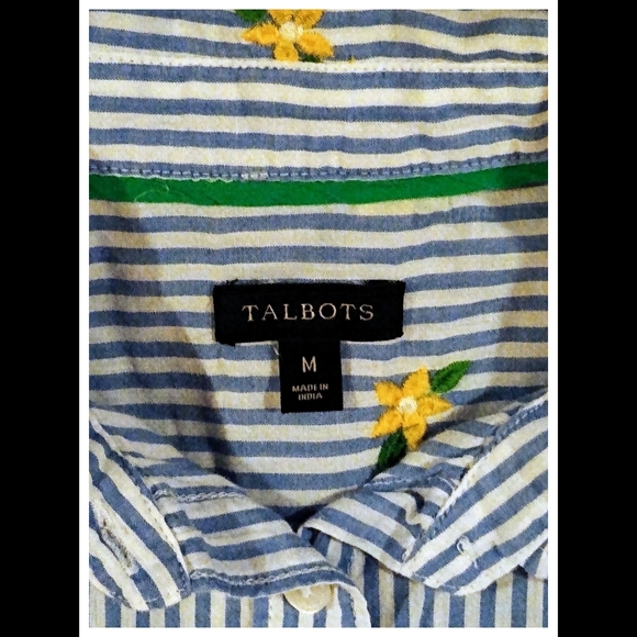 TALBOT'S sleeveless button down blouse - Picture 3 of 3